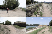 Opasnost na rečnom šetalištu ispod Kalemegdana: Staza raskopana, pa građani i biciklisti idu putem pored koga se nalaze ogromne rupe (FOTO)