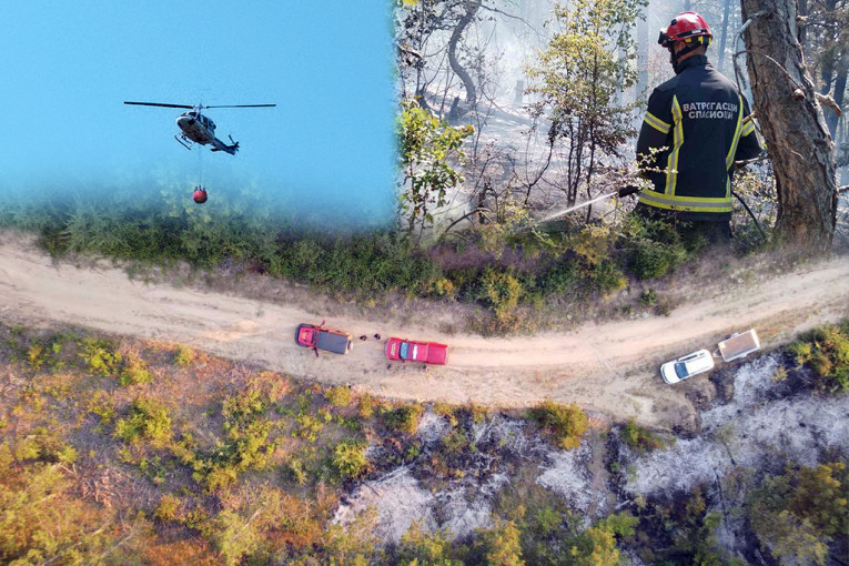 Požar u Preševu stavljen pod kontrolu nakon 24 časa: Vatrogasci-spasioci i helikopteri MUP-a gasili vatru tokom cele noći (VIDEO)