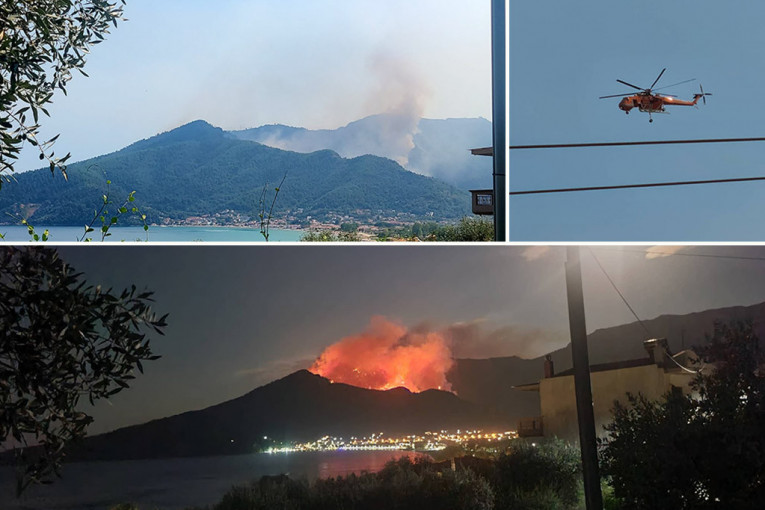 Srbin sa Tasosa za 24sedam: Grci se čitavu noć borili sa požarom, helikopteri nastavljaju da preleću ostrvo (FOTO)
