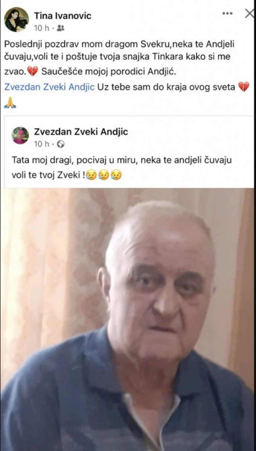 Tuga u porodici Tine Ivanović, pevačica se oprostila od njega potresnim rečima: Voli te tvoja Tinkara