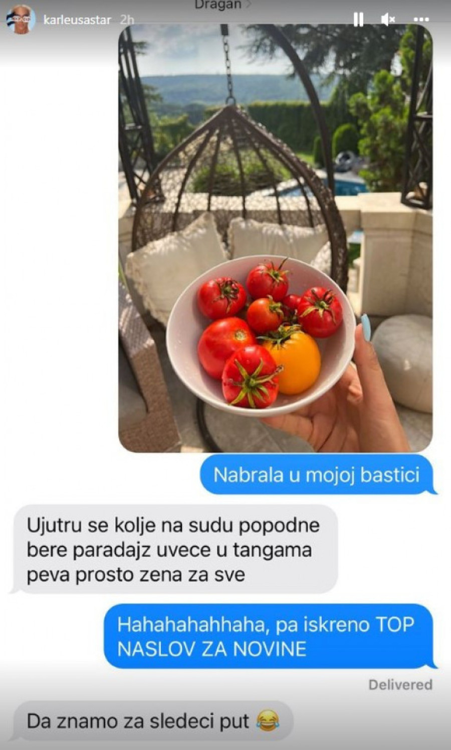 Za nepoverovati! Karleuša u svom raskošnom dvorištu na Dedinju uzgaja paradajz: Sve mi biljke uspevaju jer se pored njih sunčam gola! (FOTO)