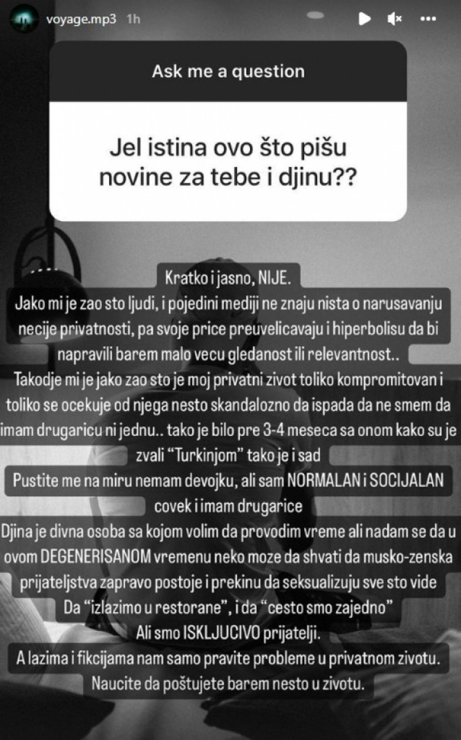 Vojaž besni zbog navoda o vezi sa Đinom! Oglasio se pa konačno priznao u kakvom su odnosu (FOTO)