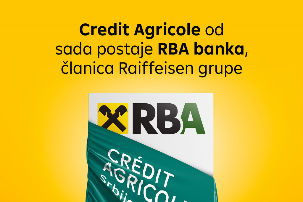 Crédit Agricole Srbija postala RBA banka – promena deo procesa pripajanja Raiffeisen banci
