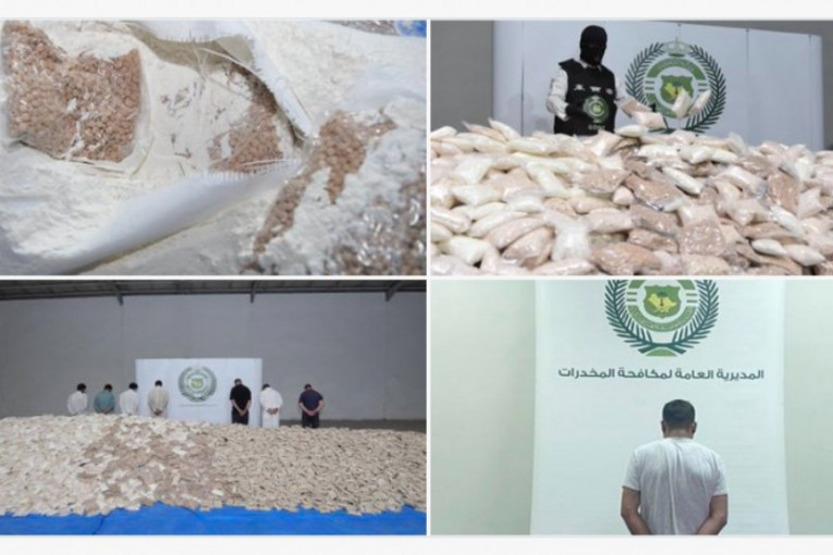 Saudijska Arabija zaplenila rekordnih 46 miliona tableta amfetamina! Droga skrivena u brašnu (FOTO)