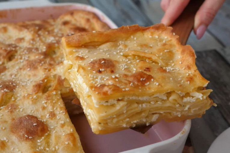 Recept dana: Domaćinska pita sa tri vrste sira - mekana, ukusna i bolja od svake kupovne (VIDEO)