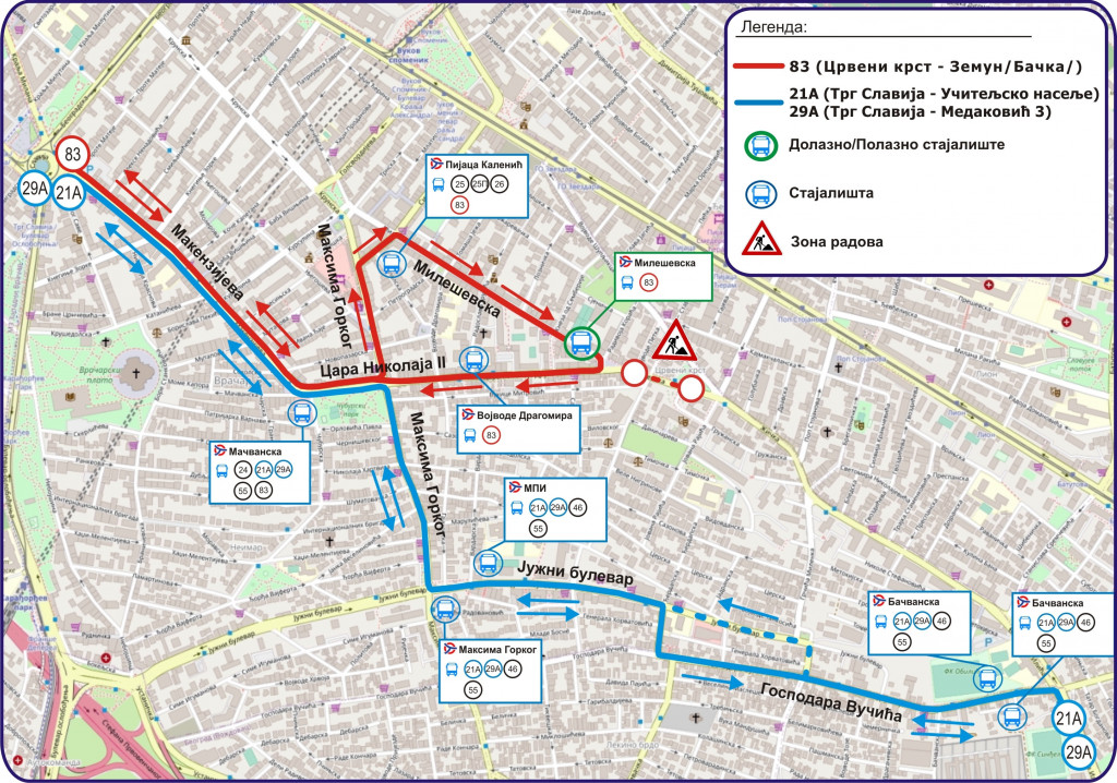 Radovi na Vračaru menjaju trasu gradskog prevoza