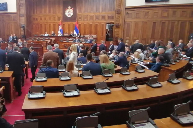 Blokaderka bizarnim nastupom provocirala policiju: Govori o brutalnosti dok policajci mirno stoje! (VIDEO)