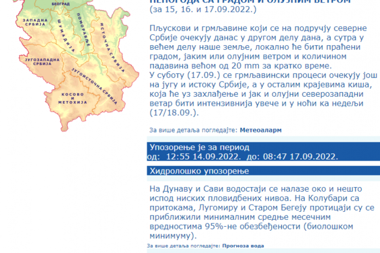 Prvi sneg će poraniti ove godine: Prognoza Marka Čubrila za naredni period