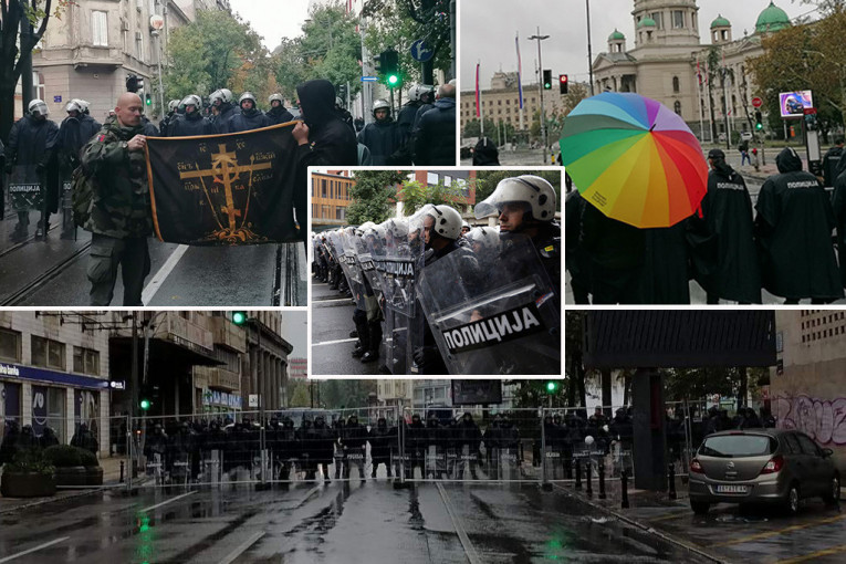 Policija blokirala Beograd: Održana zabranjena šetnja, bilo manjih incidenata, prestonicom odjekivala crkvena zvona (FOTO/VIDEO)