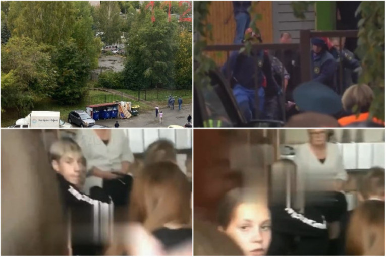 Prvi snimci napada na školu u Rusiji: Napadač upucao radnika obezbeđenja i nekoliko đaka, pa presudio sebi (UZNEMIRUJUĆE)