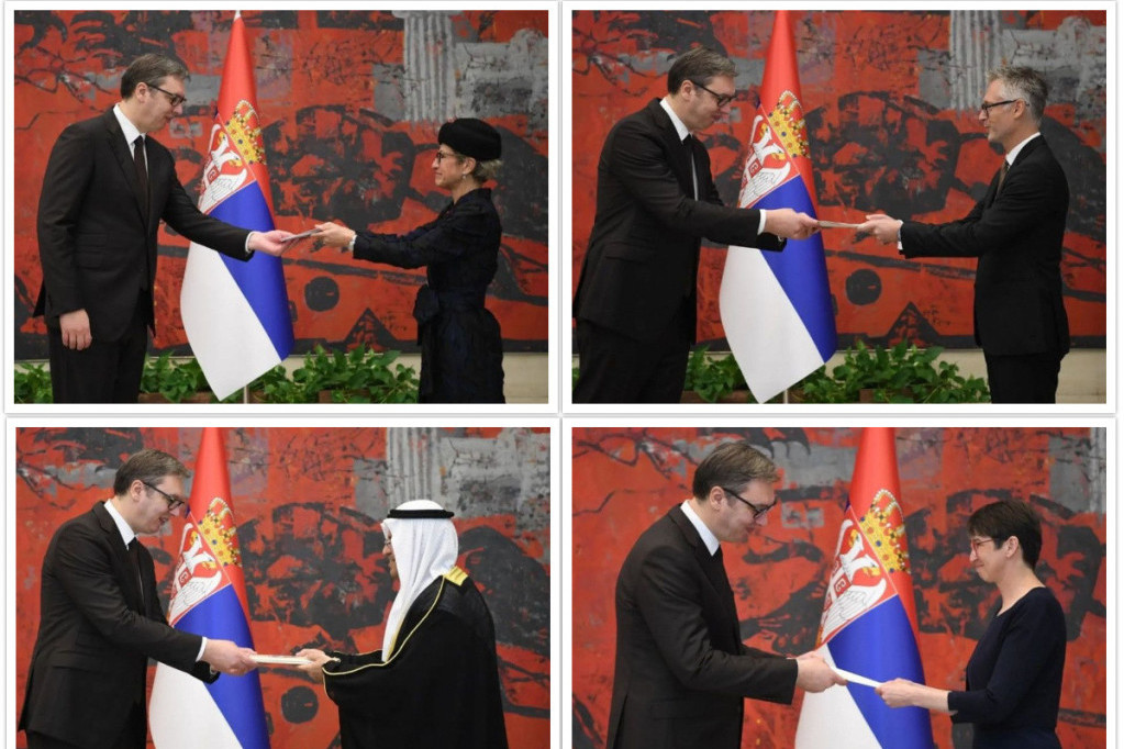 Predsednik Vučić primio akreditivna pisma četiri novoimenovana ambasadora