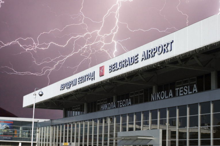 Grom udario u zgradu beogradskog aerodroma! Sletanje i poletanje sa "Nikole Tesle" privremeno su obustavljeni