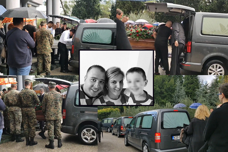 Mostar se u suzama poslednji put oprostio od porodice Krstić: Mali Robert sahranjen u belom kovčegu sa belim ružama (VIDEO)