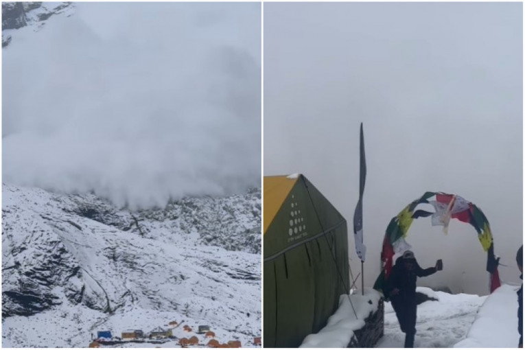 Ogromna lavina pokosila kamp u Nepalu: Uništeno 30 šatora, planinari jedva spasli živu glavu (VIDEO)