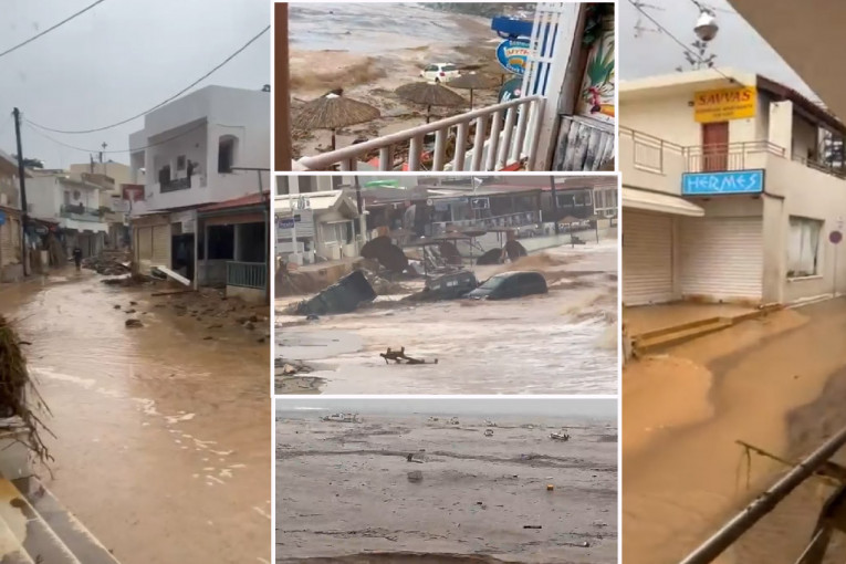 Potop na Kritu: Haos na ulicama i plažama nakon poplava - muškarac poginuo, dve osobe se vode kao nestale (VIDEO)