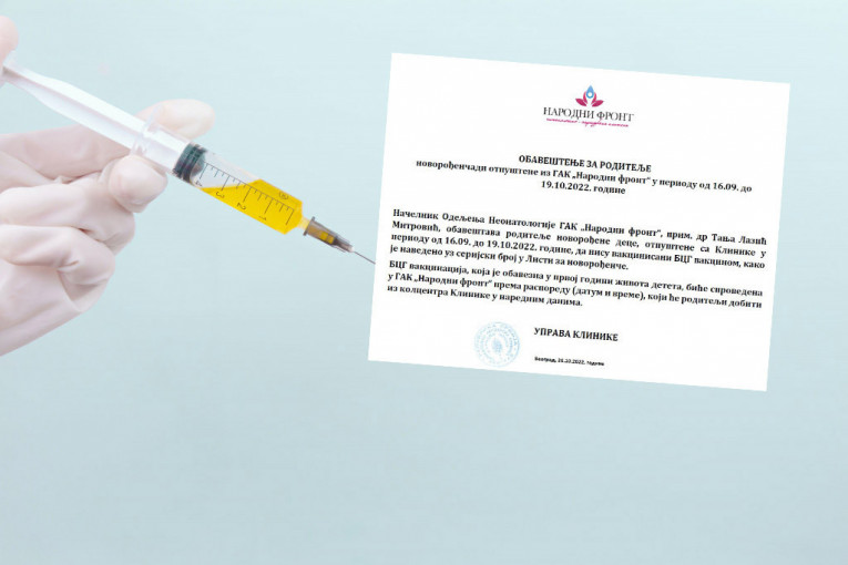 Oglasili se iz GAK "Narodni front": Vakcinacija će biti preduzeta prema rasporedu