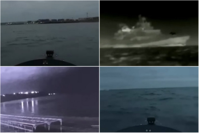 Ovako je izgledao napad dronovima na moćnu rusku flotu: Rusi se odbranili, oštećen jedan brod (VIDEO)