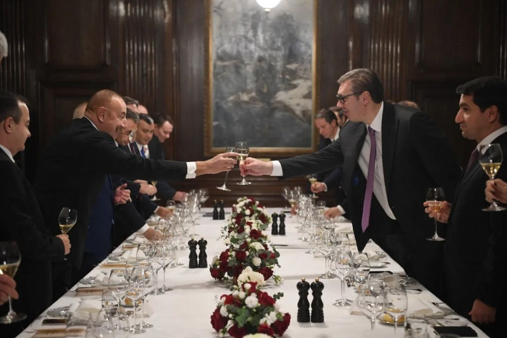 Nazdravili smo prijateljstvu, strateškom partnerstvu: Vučić organizovao svečani ručak za Alijeva