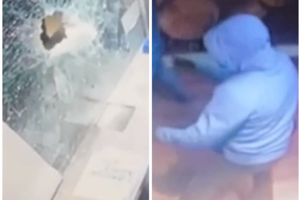 Pištolj uperen u radnicu dok se razbija staklo: Uznemirujuć snimak pljačke menjačnice na Novom Beogradu (VIDEO)
