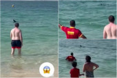 Ajkula počela da kruži oko kupača na popularnoj plaži: Spasilac im vikao da što pre izađu iz vode (VIDEO)