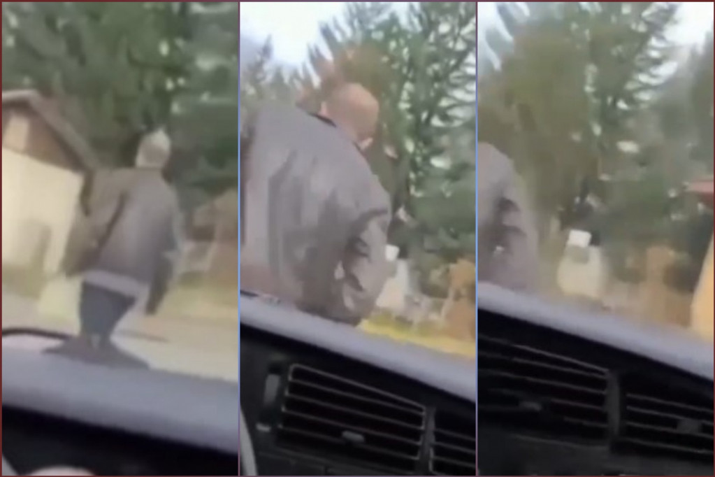 Užasan snimak iz Leposavića: Naglo skrenuo sa ulice na trotoar i pregazio Srbina! (UZNEMIRUJUĆI VIDEO)