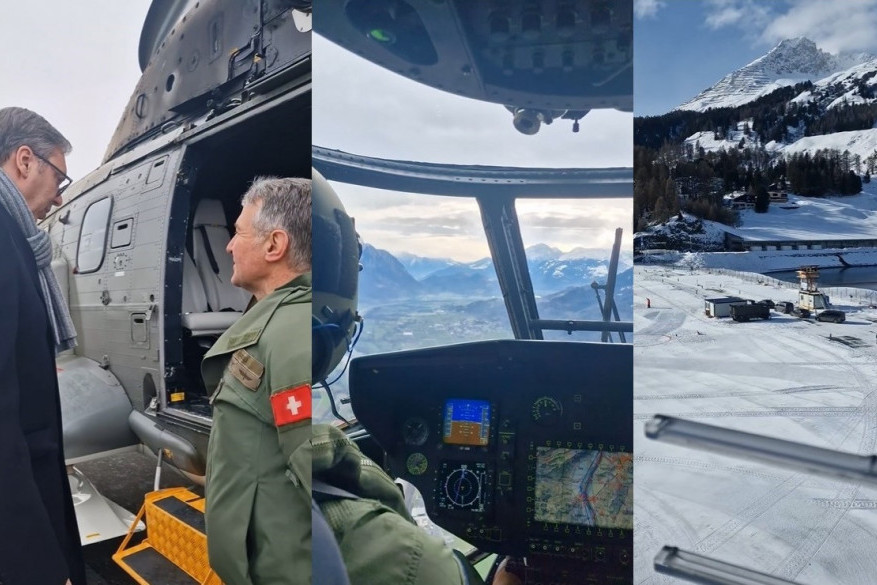 Sve lepote Švajcarske na putu za Davos: Vučić prikazao snimak iz helikoptera (VIDEO)