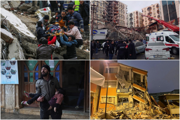 Stravični snimci iz Turske i Sirije obilaze svet! Srušene zgrade, zatrpani automobili, ljudi u ruševinama (VIDEO/FOTO)
