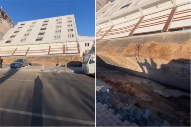Zgrada u Turskoj se nakrivila unazad, a kad se priđe bliže, tek nastaje šok - temelja skoro da nema (VIDEO)