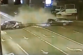 Pojavio se snimak jezive nesreće na Zrenjaninskom putu: Automobili od siline udarca leteli po putu (VIDEO)