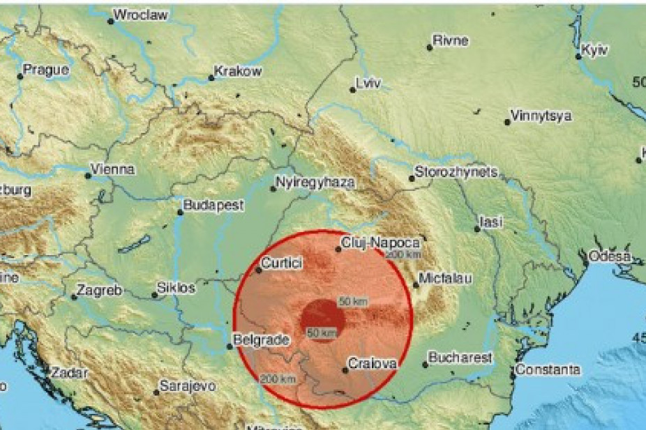 Opet se tresla Rumunija: Epicentar zemljotresa blizu granice sa Srbijom