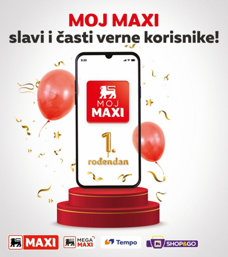 ROĐENDANSKI POPUSTI U DELEZ PRODAVNICAMA SAMO ZA KORISNIKE „MOJ MAXI“ APLIKACIJE