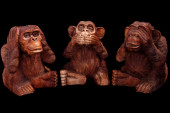 Ko su ova tri majmuna? U budizmu simbolizuju izbegavanje zlih misli, u bandama kodeks ćutnje