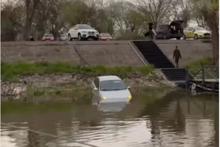 Nesvakidašnja scena na novosadskom keju: Mnogi se pitaju kako je uspeo da "sklizne" sa nasipa u reku! (VIDEO)