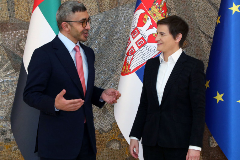 Ana Brnabić sa šefom diplomatije UAE o političkoj i ekonomskoj saradnji