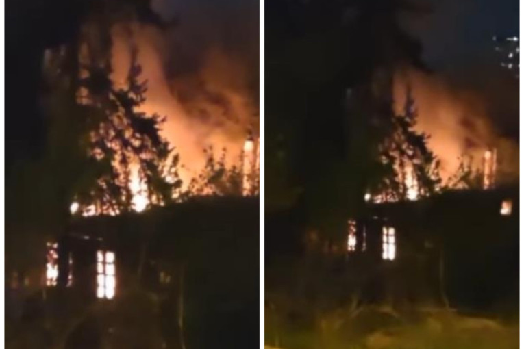 Užas u Beogradu, vatra progutala kuću! Vatrogasci na licu mesta