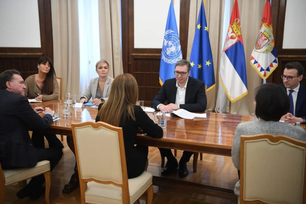 Predsednik Srbije sa šeficom UNMIK-a: Aleksandar Vučić sa Karolin Zijade