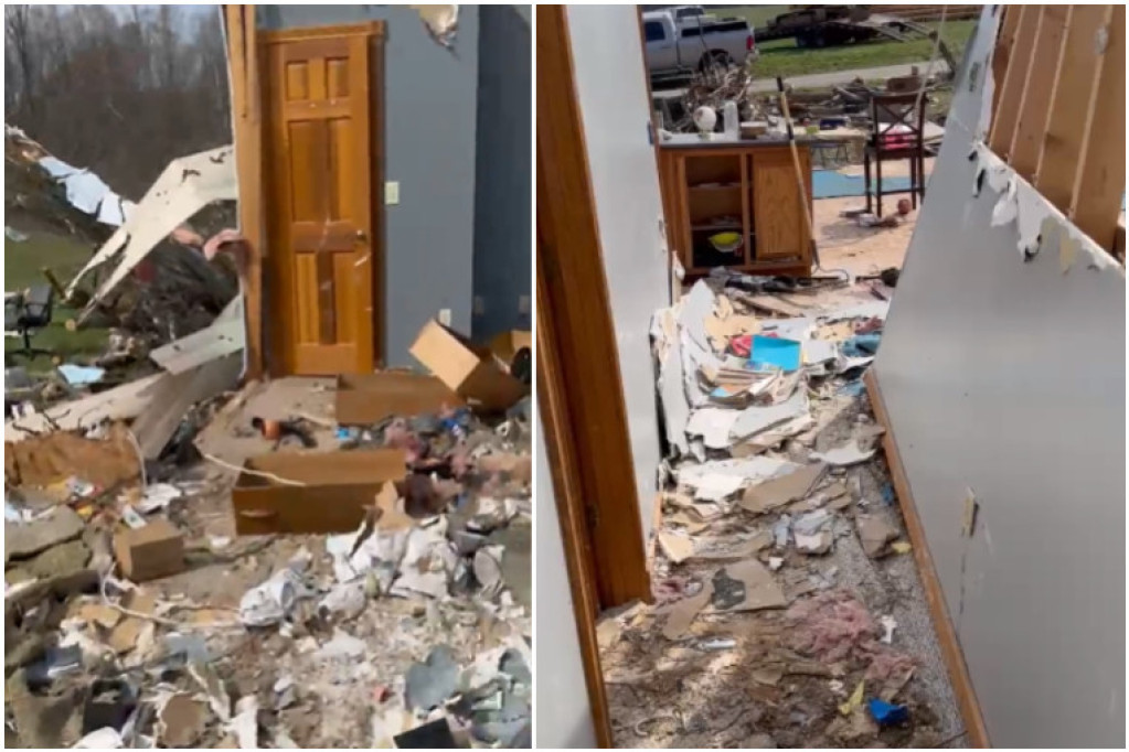 Porodica preživela stravičan udar tornada u kupatilu! Vetar od 222 km na čas je uništio sve osim te prostorije (VIDEO)