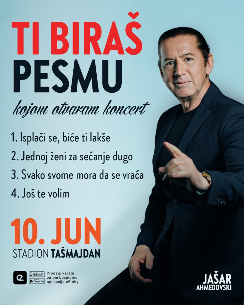 Jašar publici prepustio najbitniju stvar na koncertu: Fanovi biraju kojim hitom će otvoriti spektakl na Tašmajdanu!