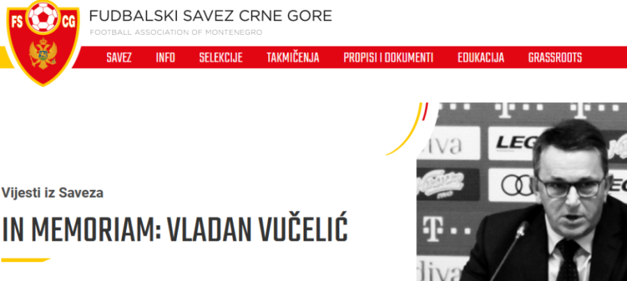 Tužna vest iz Podgorice! Preminuo potpredsednik FSCG