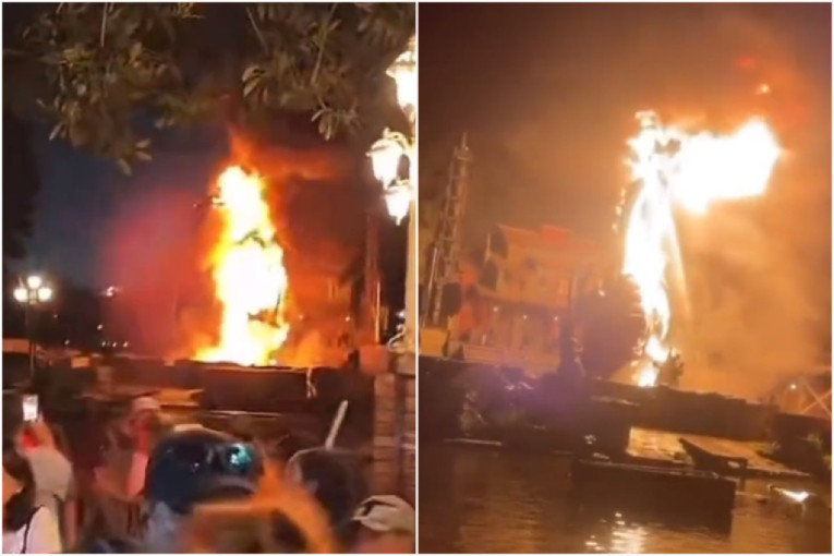 Zapalio se zmaj! Izbio veliki požar u Diznilendu u Kaliforniji (VIDEO)