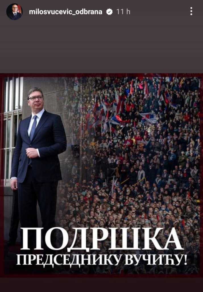 Ministar odbrane Vučević pružio snažnu podršku predsedniku Vučiću! (FOTO)