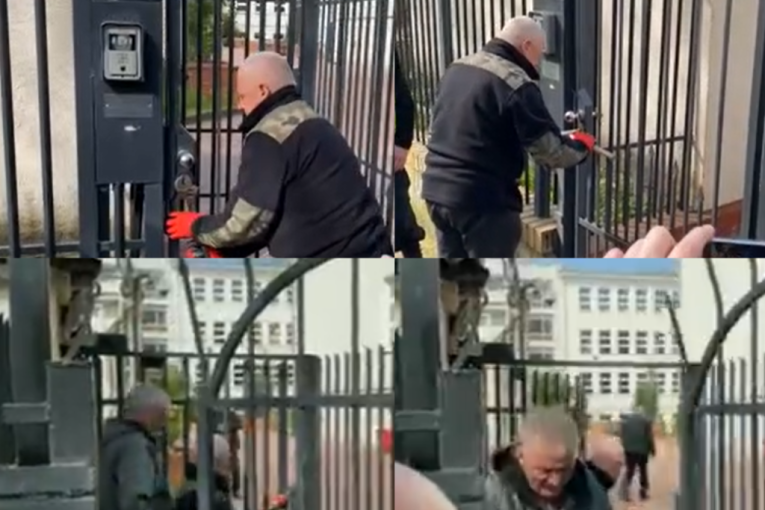 Poljska policija upala u školu ruske ambasade u Varšavi: Pajserom obili kapiju (VIDEO)