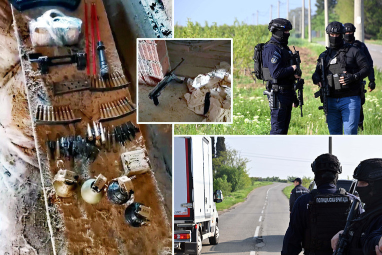 Karabin, pištolji, ručne bombe, prigušivači: Oružje pronađeno i u kući u kojoj se ubica iz Mladenovca krio! (FOTO/VIDEO)