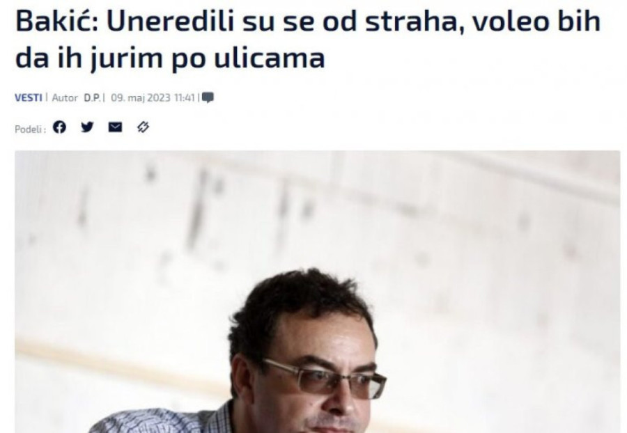 Ne odustaju od nasilnog pokušaja preuzimanja vlasti: Jovo Bakić ponovo preti, a poziva na "protest protiv nasilja"