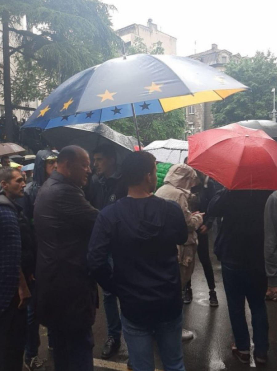 Vođa pokreta zabranjenog zbog nasilja na protestu opozicije: Sada mu ne smetaju zastave EU ispod kojih maršira (FOTO)