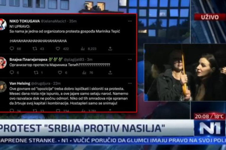 "Marinika Tepić jedan od organizatora protesta": Najava N1 izazvala dramu na Tviteru, ljudi shvatili da su nasamareni