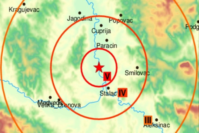 Snažan zemljotres pogodio Srbiju, treslo se u okolini Kruševca