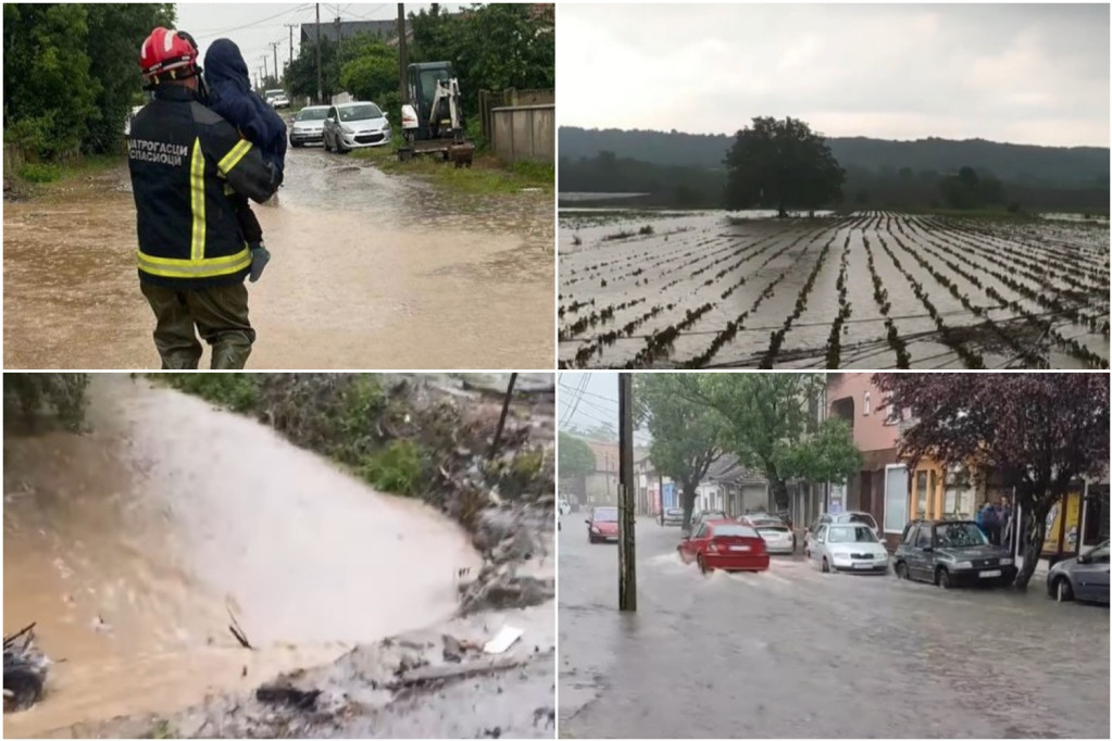 Dramatični snimci poplava širom Srbije! Dečak spasen iz bujice kod Varvarina, potop u više gradova, obustavljen železnički saobraćaj(VIDEO)