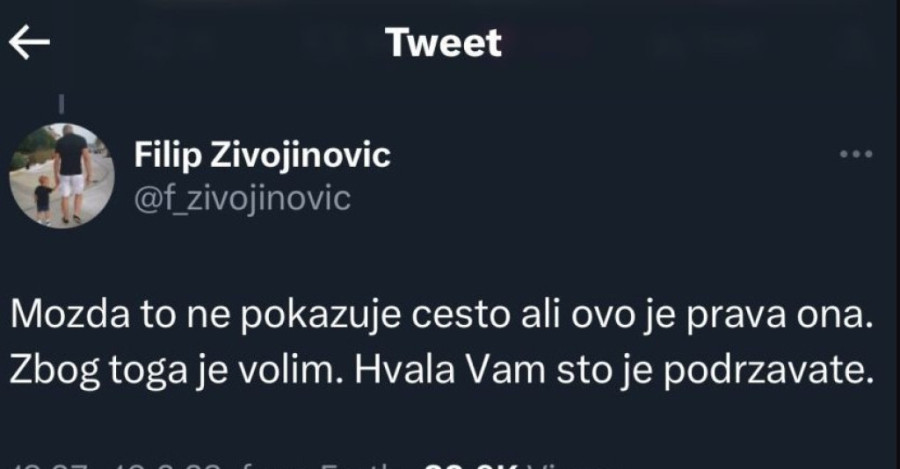 Filip Živojinović, nakon Aleksandrinog viralnog snimka: Ovo je prava ona, zbog toga je volim