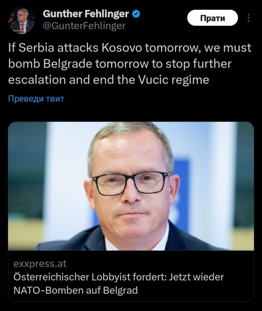 Albanski lobista priziva bombardovanje Srbije: Podržava opoziciju i želi da bombe ponovo padaju na Beograd (FOTO)